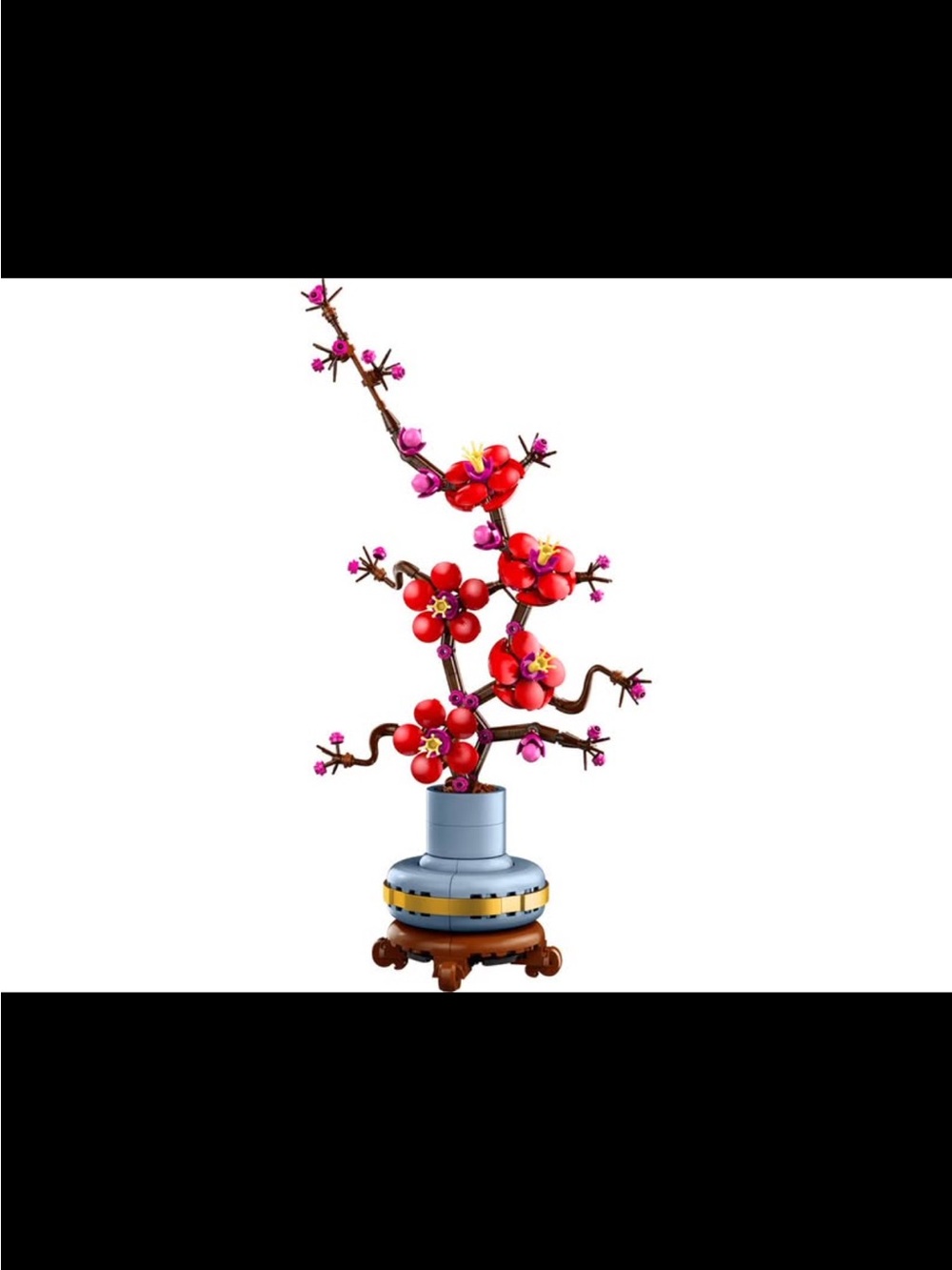 Lego Red and Pink Blossom Bonsai Decor